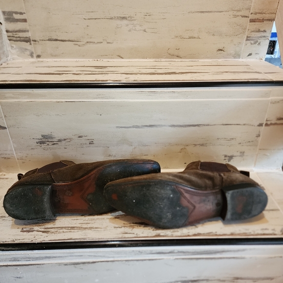 Chelsea Boots - London, Silver Street, size 11 brown suede w/paisley inset. - Picture 6 of 9